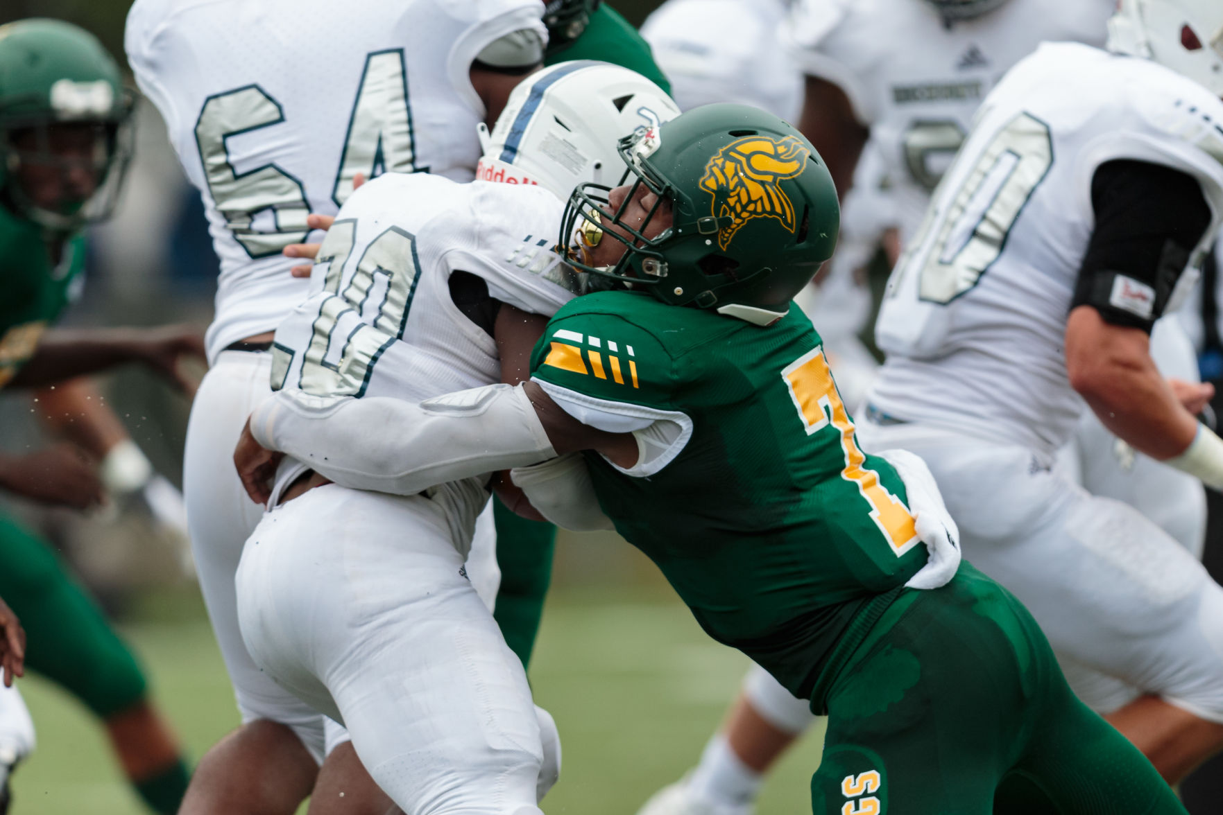The Ragin' Bulls come from behind in the Battle of the Horns to defeat the Vikings 27-20.